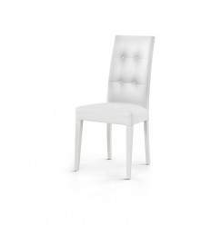 Set 2 Sedie poltroncine ecopelle col bianco W678/MBIS
