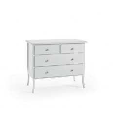 Comò 4 cassetti Classico laccato bianco W6068/ZA