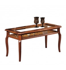 Tavolino rettangolare piano vetro apribile W66NS