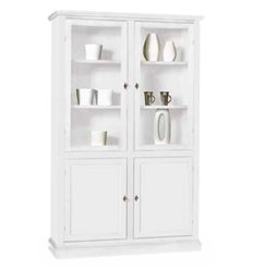 Libreria 2 porte 3 ripiani bianco opaco W1390