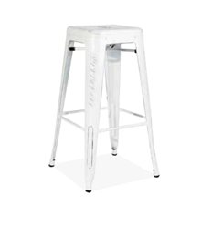 Set 6 Sgabelli Bianco Invecchiato W937/M
